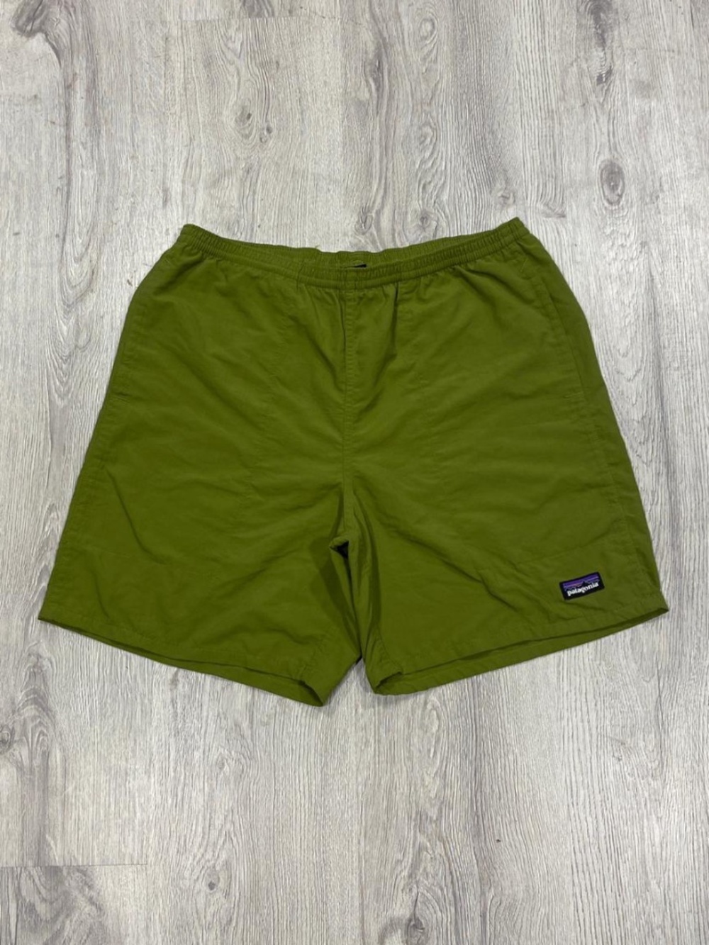 Patagonia Men's Baggies Shorts Size S Green Elastic Waist